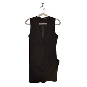 LULUS NEW $49 Vino Ponte Stretch V-Neck Sleeveless Mini Dress Black‎ Medium